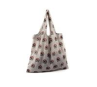 BRISA VW Collection - Sac en Polyester Réutilisable Sac Cabas de Courses avec Motif T1 Bus (Vintage Logo/Gris)