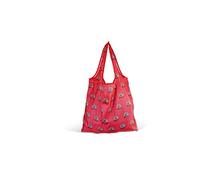 BRISA VW Collection - Sac en Polyester Réutilisable Sac Cabas de Courses avec Motif T1 Bus (Vintage Logo/Rouge)