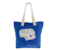 BRISA VW Collection - Sac en Toile Réutilisable Sac de Plage avec Motif T1 Combi (Silhouette/Bleu)