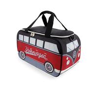 BRISA VW Collection - Sac Isotherme réfrigérant-Chauffant-Isolant pour Pique-Nique et Repas avec Motif Combi T1 Volkswagen (Noir & Rouge/25 litres)