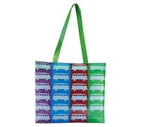 BRISA VW Collection - Sac Shopper Sac Cabas en PVC de 16 litres au design T1 Combi (BUS/Multicolore)