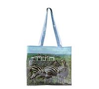 BRISA VW Collection - Sac Shopper Sac Cabas en PVC de 16 litres au design T1 Combi (Safari/Multicolore)