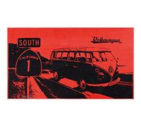 BRISA VW Collection - Serviette de Plage-Sauna-Tapis de Bain en Design Combi T1 (Highway/Noir)