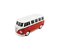 BRISA VW Collection - T1 Bus Combi Enceinte Bluetooth Portable Mini-USB | Volkswagen Enceinte Sans Fil Modèle 1:20, Phares LED, USB, AUX 3,5 mm, Autonomie 5 h, Fêtes, Camping, Rouge