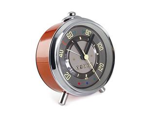 BRISA VW Collection - T1 Bus Combi Réveil Analogique | Volkswagen Pendule de Table avec Alarme, en Tôle d'Acier, Design Compte-Tours, Coffret Cadeau, Minuteur