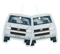 BRISA VW Collection - T5 T6 Bus Combi Désodorisants Voiture Lot de 2 | Volkswagen Paire de Diffuseurs Suspendus, Parfum Longue Durée, Camping, Maison, Avant Combi, New Car/Gris Argent