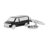 BRISA VW Collection - T5 T6 Bus Combi Porte-Clés Modèle 3D | Volkswagen Pendentif Décoratif 3D, Anneau Fendu Rétro, Alliage Zinc-Aluminium Émaillé, Noir