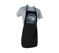 BRISA VW Collection - Tablier de Cuisine et de Grillade Volkswagen avec Motif T1 Combi Bus (Vintage Logo/Noir)
