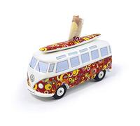 BRISA VW Collection - Tirelire Cochon Design Combi T1 Bus Samba avec Planche de Surf (Classic Bus/Rouge)