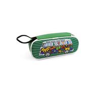 BRISA VW Collection - Trousse à crayons, étui à stylos, pochette à fournitures en design VW T1 Bus 23 cm unisexe (Love Bus/Vert)