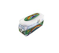 BRISA VW Collection - Trousse en néoprène Universelle pour Maquillage, cosmétiques, Produits d'hygiène, Stylo (Combi T1 Bus) - (Peace/Vert/Petit)