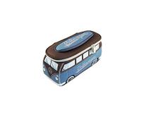 BRISA VW Collection - Trousse en néoprène Universelle pour Maquillage, cosmétiques, Produits d'hygiène, Stylo (Combi T1 Bus) - (Petrol & Marron/Petit)
