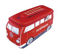 BRISA VW Collection - Trousse en néoprène Universelle pour Maquillage, cosmétiques, Produits d'hygiène, Stylo (Combi T1 Bus) - (Feu/Rouge/Petit)