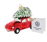 BRISA VW Collection - Volkswagen Coccinelle/Beetle décorations de Noël en Verre dans boîte Cadeau (Rouge avec Arbre)