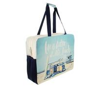 BRISA VW Collection Volkswagen Grand sac de courses Sac de shopping Sac de plage, Beachlife/bleu clair, 27 L, Bus VW T1