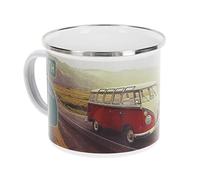 BRISA VW Collection - Volkswagen Grande tasse à café en émail avec des motifs colorés (500ml) (Autoroute 1/Coloré)