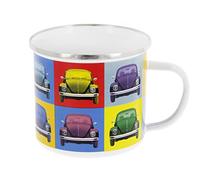 BRISA VW Collection - Volkswagen Grande tasse à café en émail avec des motifs colorés (500ml) (Multicolore/Coloré)