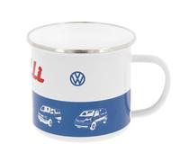 BRISA VW Collection - Volkswagen Grande tasse à café en émail avec des motifs colorés (500ml) (Pilote Bulli/Coloré)