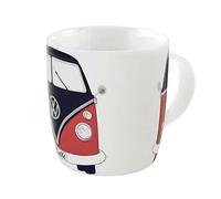 BRISA VW Collection - Volkswagen Grande tasse en céramique pour café, thé et cappuccino avec design Combi T1 Bus (Avant du Combi/Rouge & Noir)