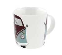 BRISA VW Collection - Volkswagen Grande tasse en céramique pour café, thé et cappuccino avec design Combi T1 Bus (Avant du Combi/Pétrole & Marron)