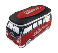 BRISA VW Collection - Volkswagen Trousse Universelle en Néoprène pour Maquillage, Cosmétiques, Toilette, Pochette T1 Combi Bus (Noir/Grand)