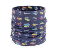 BRISA VW Collection - Volkswagen Unisexe Écharpe Tube-Bandana-Foulard-Cagoule-Multifonction-Protection Bouche-Nez T1 Combi Bus (Bulliparade/Bleu)
