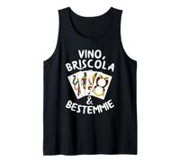 Briscola Vino Bestemmie Jeu Cartes Italien Citation Amusante Débardeur