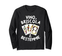 Briscola Vino Bestemmie Jeu Cartes Italien Citation Amusante Manche Longue