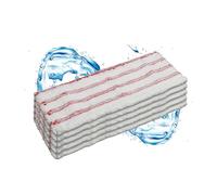 Brise Art Lot de 5 serpillères de rechange, 50 cm, professionnelles, en microfibre, pour balai à serpillère et support pliant, lavables jusqu'à 90 °C, pour parquet, stratifié, carrelage, rouge