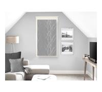 Soleil d'ocre, Liane Brise-bise Dévoré, Polyester, Gris, 45x90 cm