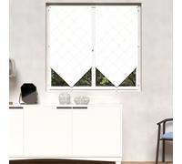 Soleil d'ocre, Pauline Paire de Brise bise, Polyester, Blanc, 70x120 cm