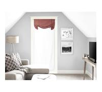 Soleil d'ocre Voile Porte fenêtre 70x200 cm Vichy Rouge, en Coton Jacquard