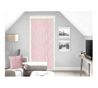 Soleil d'Ocre Voilage Liane brise-bise dévoré polyester rose 90×200 cm