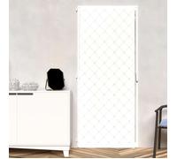 Soleil d'ocre, Pauline Voilage Porte fenêtre, Polyester, Blanc, 90x200 cm