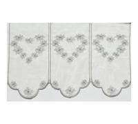 Brise Bise Aux Cå¿Urs Brodés Gris Clair 60x45 Cm