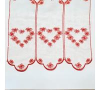 Brise Bise Aux Cå¿Urs Brodés Rouge 60x45 Cm