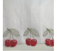 Brise bise brodé griottes Rouge 60x45 cm