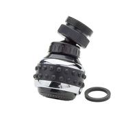 Fackelmann 61016 Régulateur Jet d'eau de Robinet pivotante M24x1, Noir