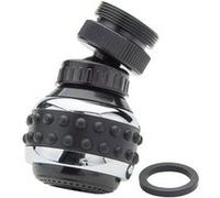 Fackelmann 61016 Régulateur Jet d'eau de Robinet pivotante M24x1, Noir