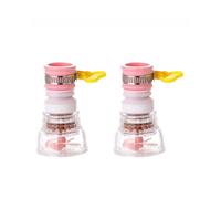 Brise Jet Robinet Cuisine Rallonge de robinet multifonction - Douchette anti-éclaboussures avec filtre à eau, adaptateur universel for évier cuisine for une installation facile(2pcs pink)
