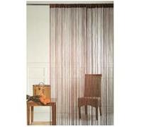 brise rideau de fils mercerisés - marron taupe - h 90 x l 240 cm Marron G