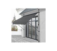 Brise-Soleil Pare-Soleil Acier et Polyester Hauteur Variable 250 x 118 x 205-300 cm Anthracite Gris [pro.tec]