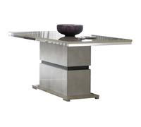 AltoBuy Brise - Table Rectangulaire avec Pied Central Finition Béton Laqué Gris