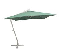 Brise-vent de terrasse, parasol déporté, 300 x 300 cm, vert, mât en aluminium pour balcon, terrasse, jardin