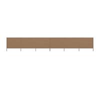 Brise-Vent Extérieur 6 Panneaux, Tissu Non Tissé Résistant avec Piquets en Bois, Brise Vue Camping et Brise Vent de Plage, Protection Contre Le Vent, Panneau Occultant Exterieur, 800 x 160 cm, Taupe