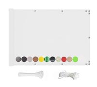 Brise-Vent imperméable pour Balcon 70 x 800 cm, Installation sans perçage avec Sangles en Nylon, élégant écran d'intimité Blanc pour terrasse, clôture de Jardin Durable e