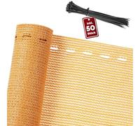 Brise vue 1,4 x 10 m beige Tissu HDPE Pare-soleil brise-vue jardin balcon Protection UV vent Résistant aux intempéries
