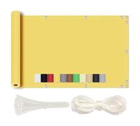 Brise-Vue 100x800cm Brise Vue renforcé Ecran de Protection Résistant à l'eau et aux UV pour Jardin Balcon Patio avec Attaches Câble Jaune