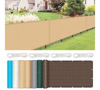 Brise-Vue 120 x 550 cm Protection Contre Soleil, Vent, UV Pare-Vue Revêtement de avec Attaches de Câble et Cordons pour Balcon Terrasse Jardin, Couleur Crème