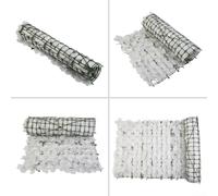 Brise-vue artificiel pour clôture en feuilles de cerisier - Imperméable et résistant à la décoloration - Connexion renforcée pour la stabilité du vent dans le jardin et la maison (blanc)